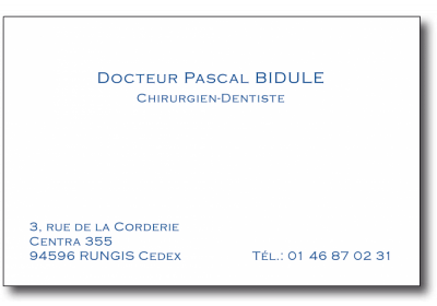 CARTES DE VISITE (8.2 x...