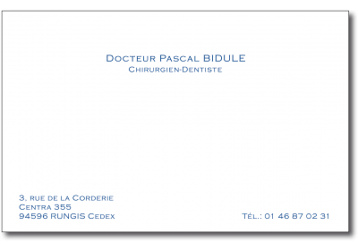 CARTES DE VISITE (8.2 x...