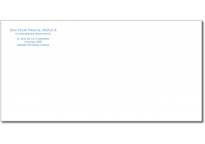 Enveloppes (110 x 220 Bleu R°)